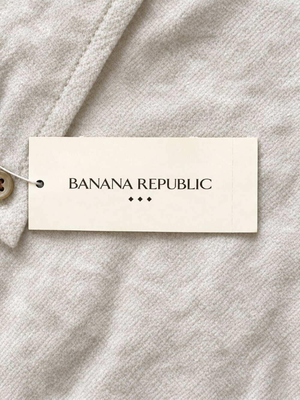 Banana Republic Men's Standard-Fit milk color Shirt Brushed Fabric Size L NWT - Picture 5 of 5